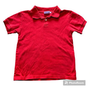 Little English Boys Size 8 Red Polo Shirt 100% Cotton Casual Comfort